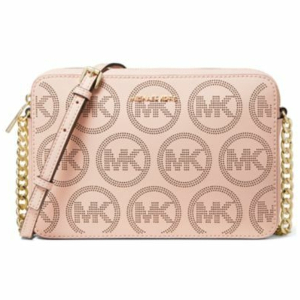 💕▪️Michael Kors ▪️Jet Set Large East West Crossbody Bag Soft Pink Monogram